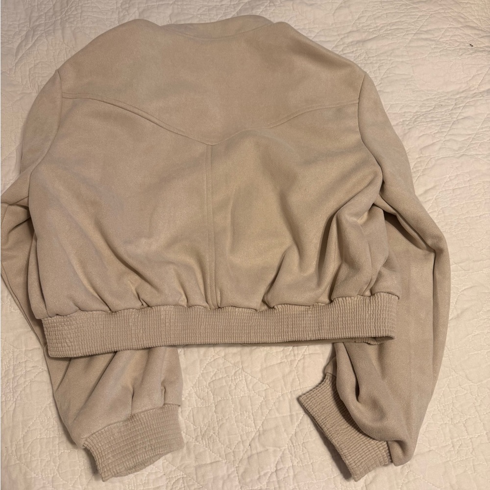 Truth Women's Beige Bomber Jacket - Picture 2 of 2